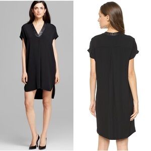 Vince Leather Trim Black Popover
Dress Pockets